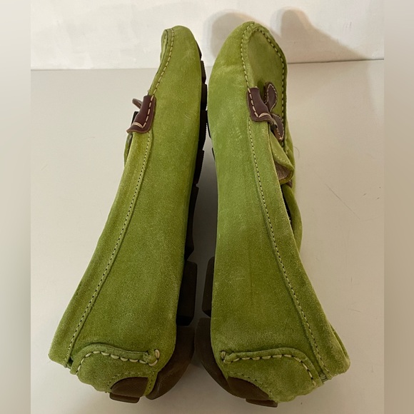 Mariotte Green Suede Driving Mocs - Picture 6 of 9